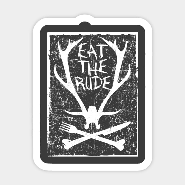 Eat The Rude - Hannibal (White) Sticker by knolaust